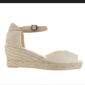Soludos Beige Espadrille Wedge Sandals